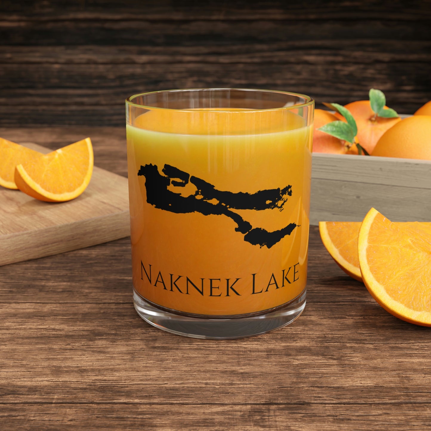 Naknek Lake Bar Glass, Alaska lake gift - 10oz Orange Juice View