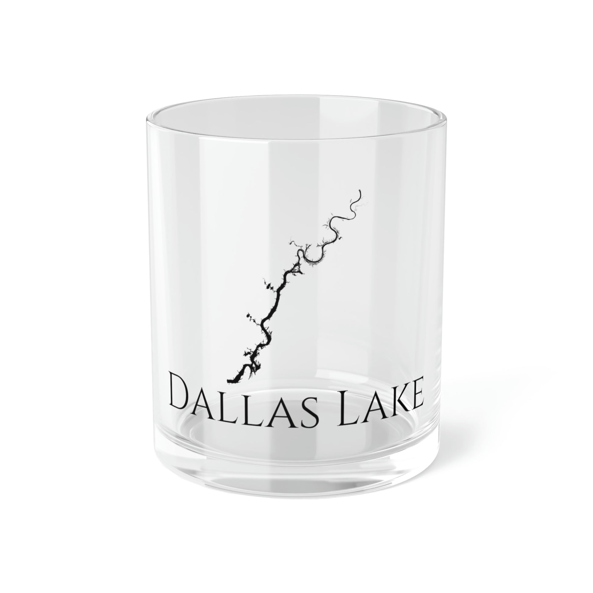 Dallas Lake Bar Glass, Tennessee lake gift - 10oz Front View