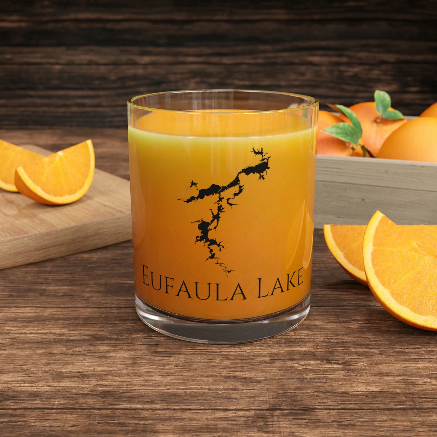 Eufaula Lake Bar Glass, Oklahoma lake gift - 10oz Orange Juice View