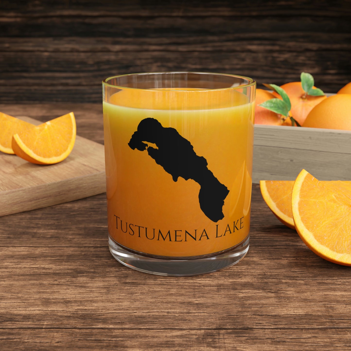 Tustumena Lake Bar Glass, Alaska lake gift - 10oz Orange Juice View