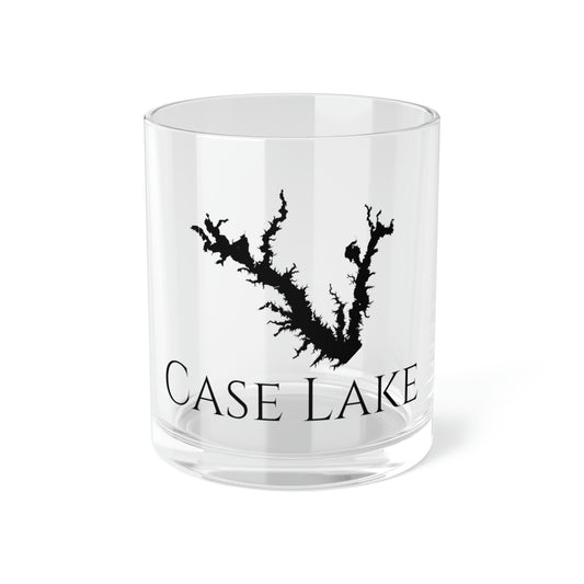 Case Lake Bar Glass, Texas lake gift - 10oz Front View