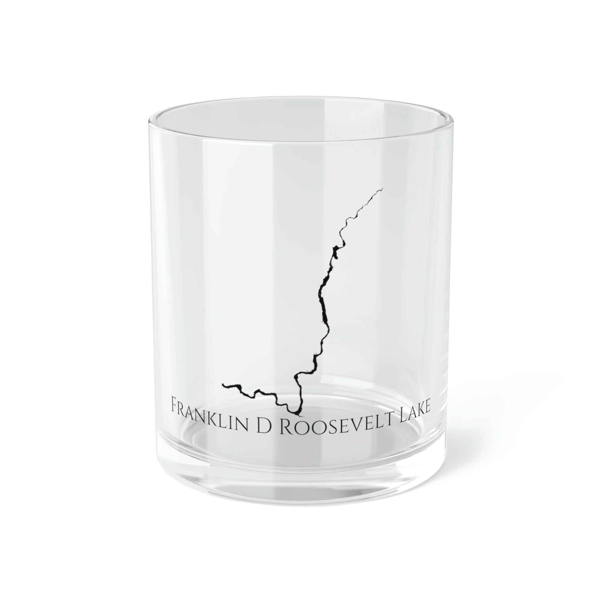 Franklin D Roosevelt Lake Bar Glass, Washington lake gift - 10oz Front View