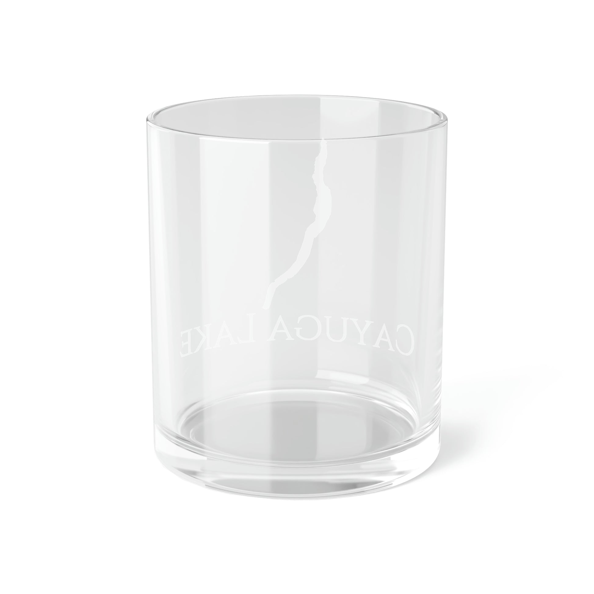 Cayuga Lake Bar Glass, New York lake gift - 10oz Back View