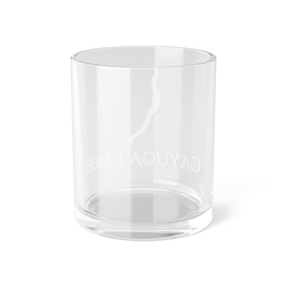 Cayuga Lake Bar Glass, New York lake gift - 10oz Back View