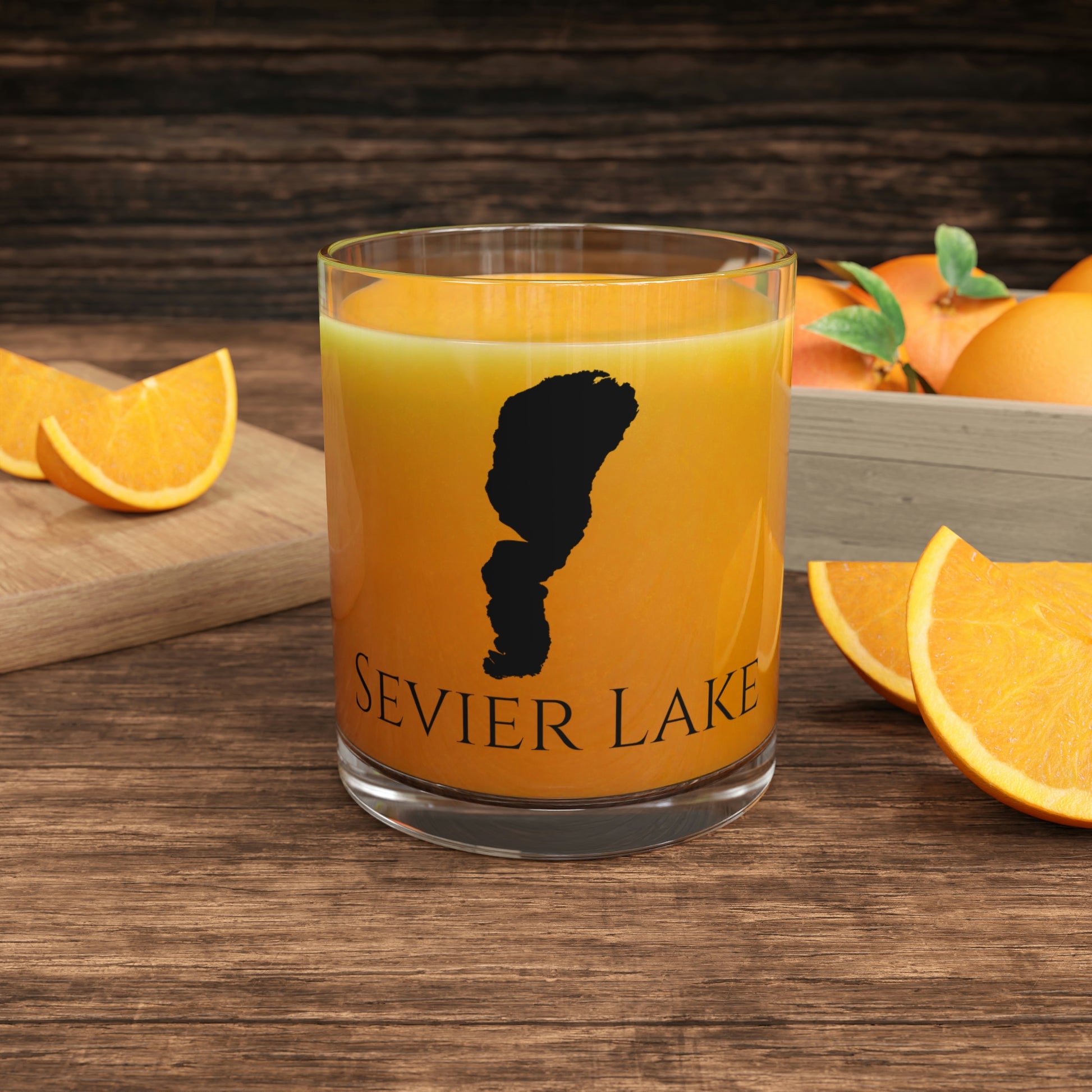 Sevier Lake Bar Glass, Utah lake gift - 10oz Orange Juice View