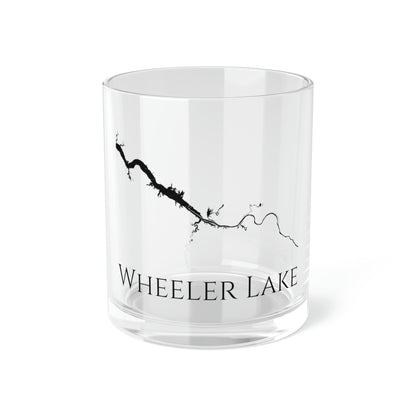 Wheeler Lake Bar Glass, Mississippi lake gift - 10oz Front View