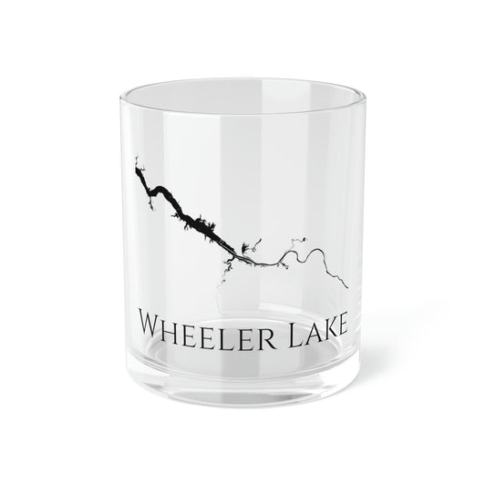 Wheeler Lake Bar Glass, Mississippi lake gift - 10oz Front View