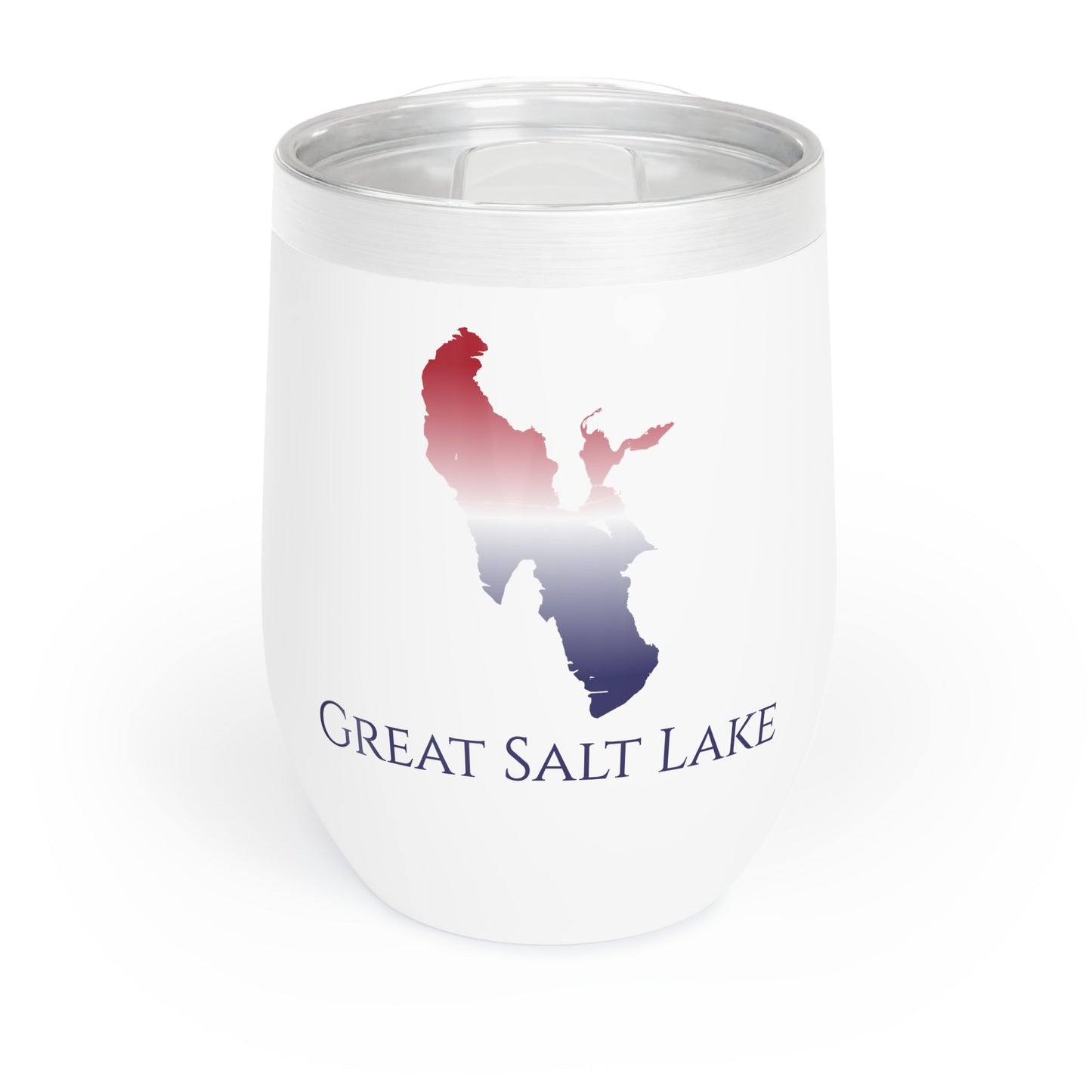 Great Salt Lake, NV Wine Tumbler-Red White and Blue