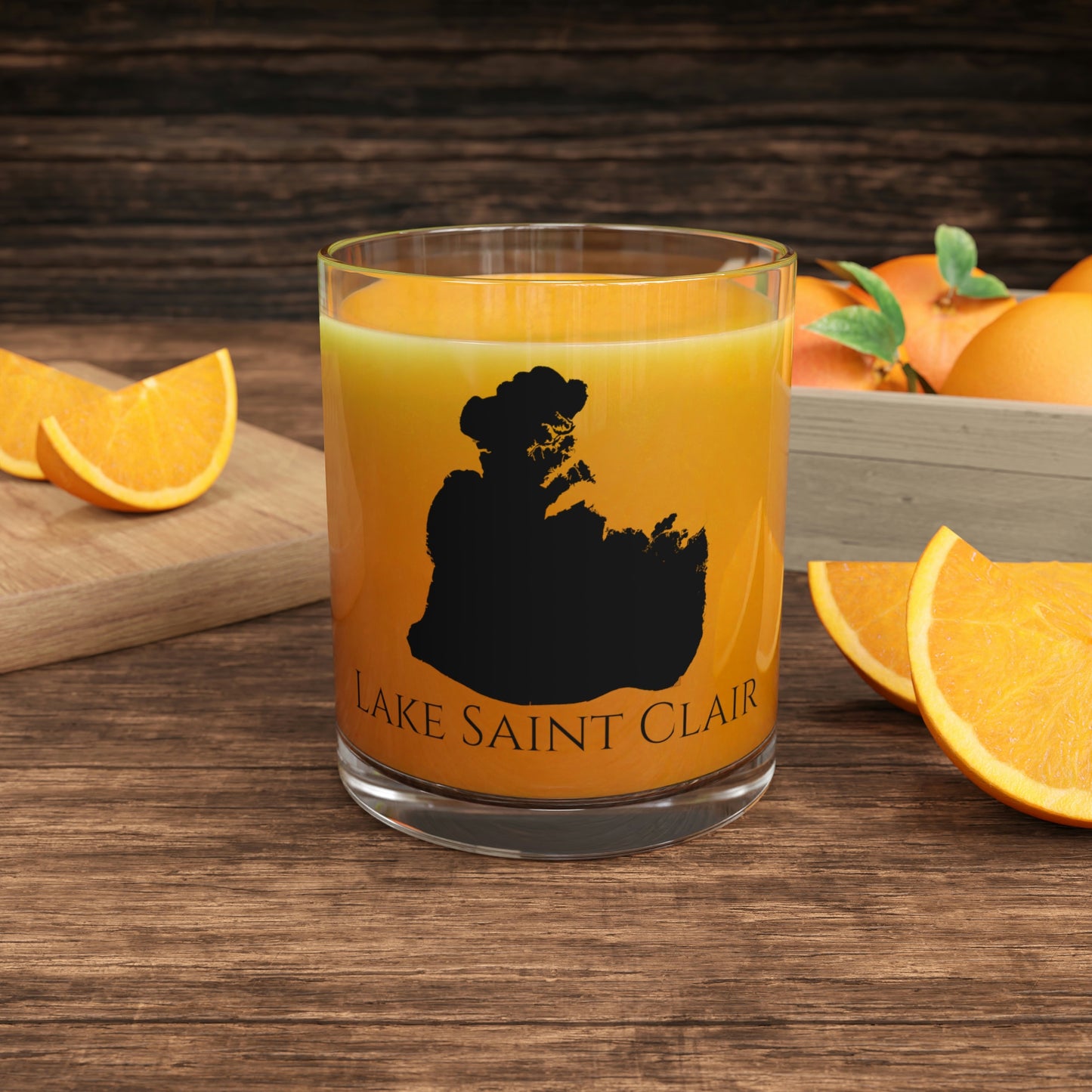 Lake Saint Clair Bar Glass, Michigan lake gift - 10oz Orange Juice View