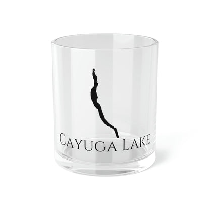 Cayuga Lake Bar Glass, New York lake gift - 10oz Front View