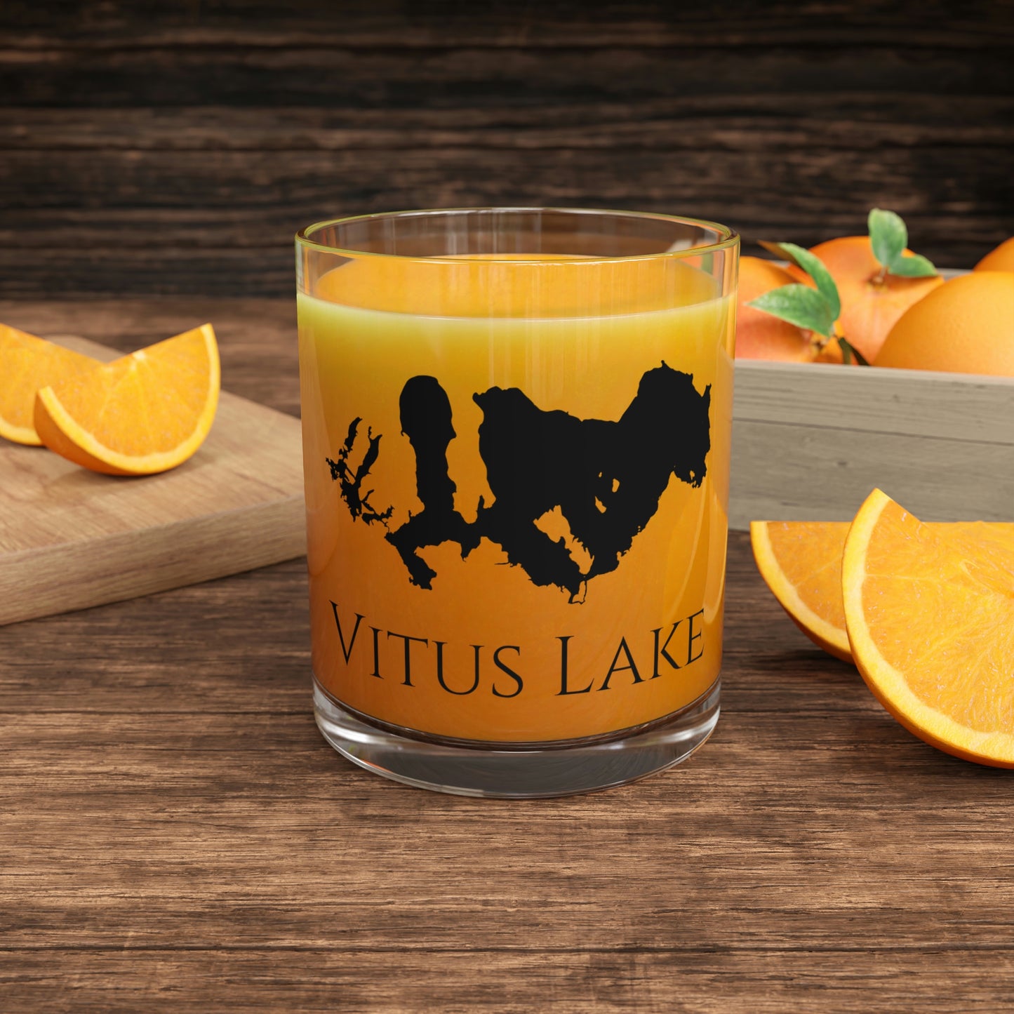 Vitus Lake Bar Glass, Alaska lake gift - 10oz Orange Juice View