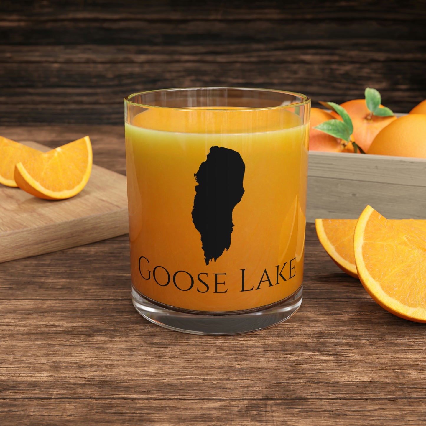 Goose Lake Bar Glass, Oregon lake gift - 10oz Orange Juice View