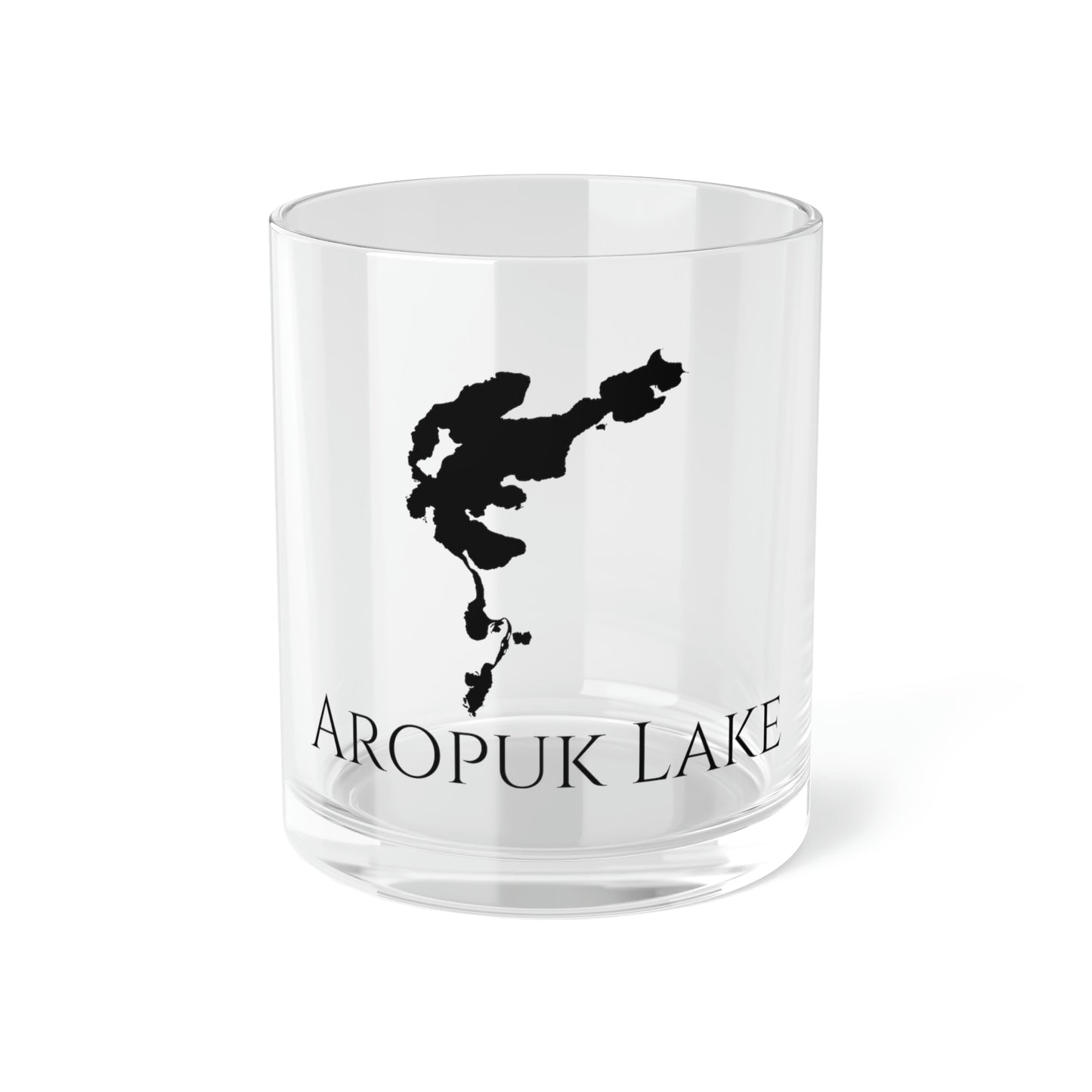 Aropuk Lake Bar Glass, Alaska lake gift - 10oz Front View