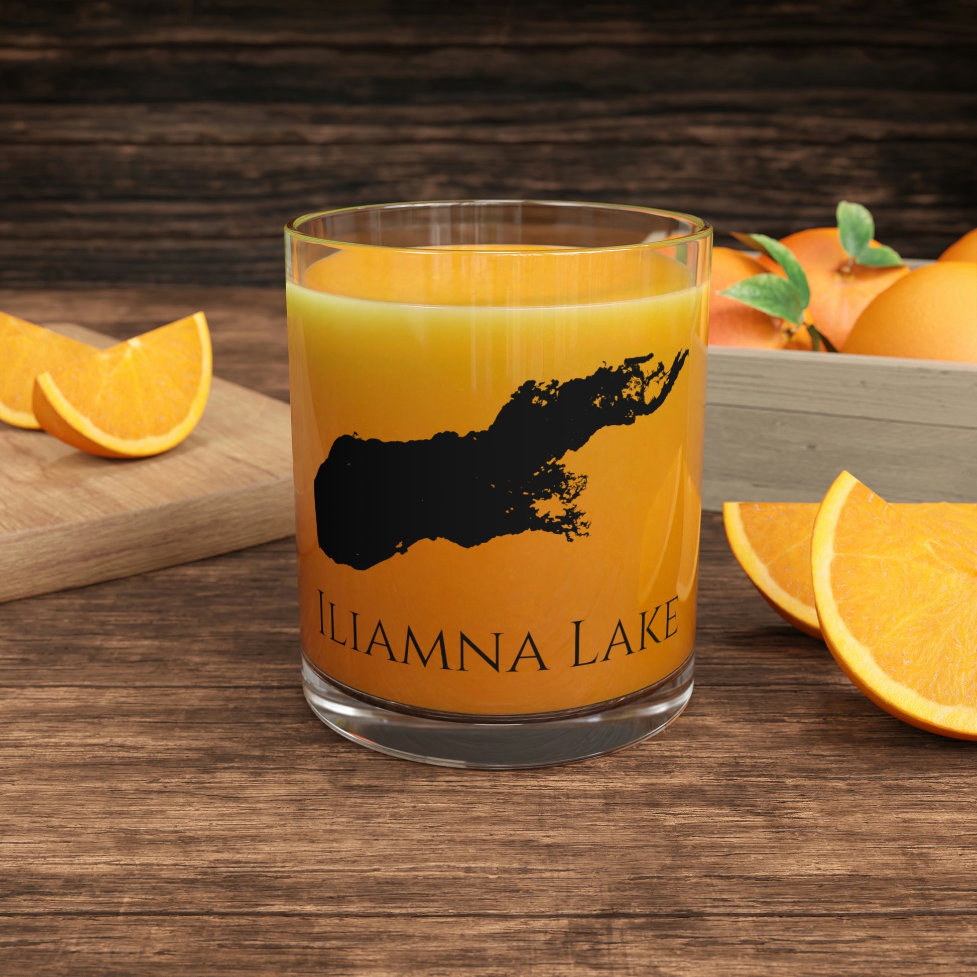 Iliamna Lake Bar Glass, Alaska lake gift - 10oz Orange Juice View