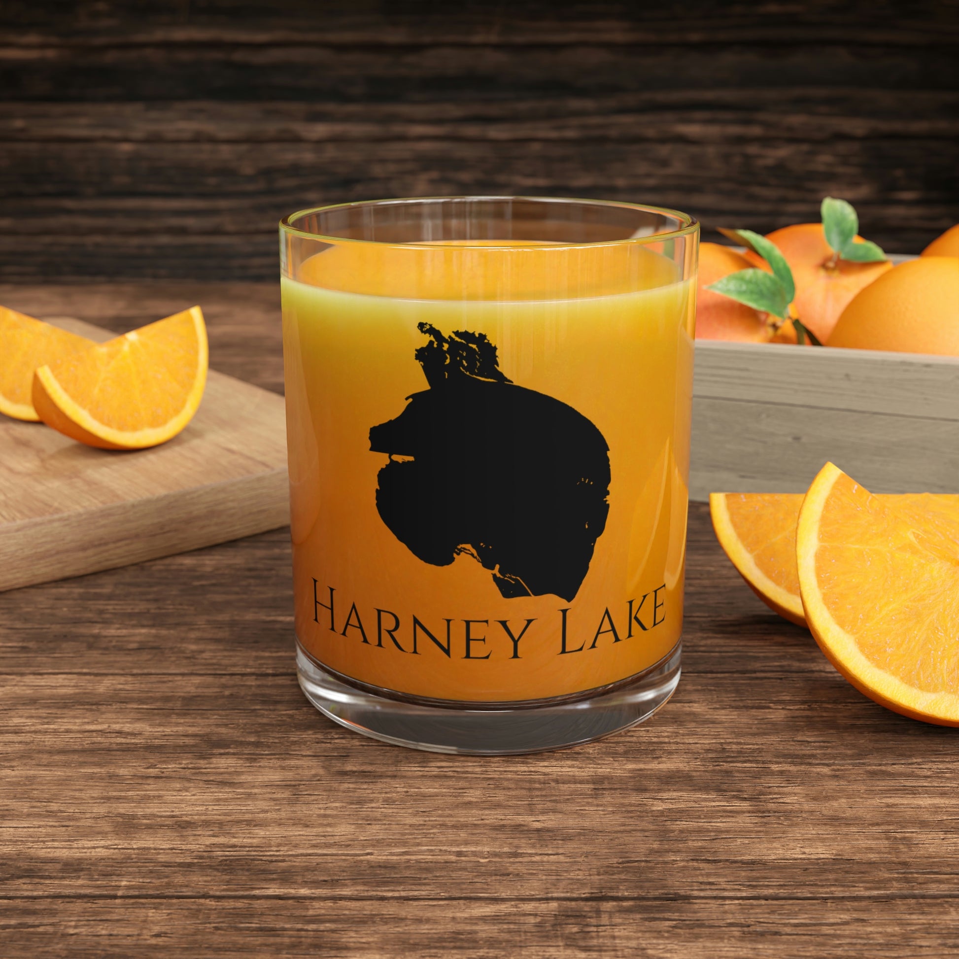 Harney Lake Bar Glass, Oregon lake gift - 10oz Orange Juice View