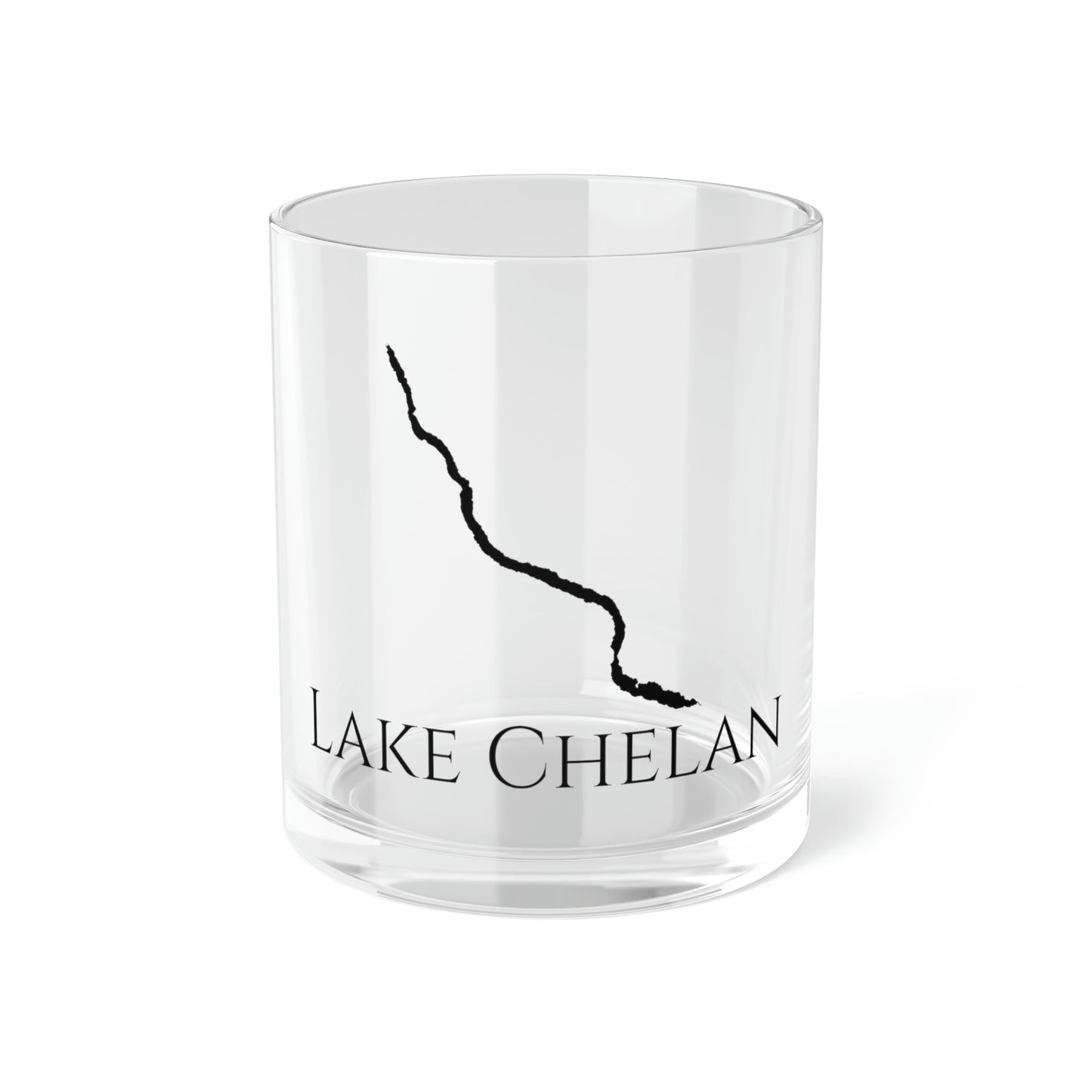 Lake Chelan Bar Glass, Washington lake gift - 10oz Front View