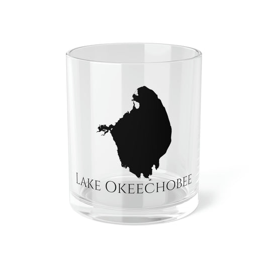 Lake Okeechobee Bar Glass, Florida lake gift - 10oz Front View