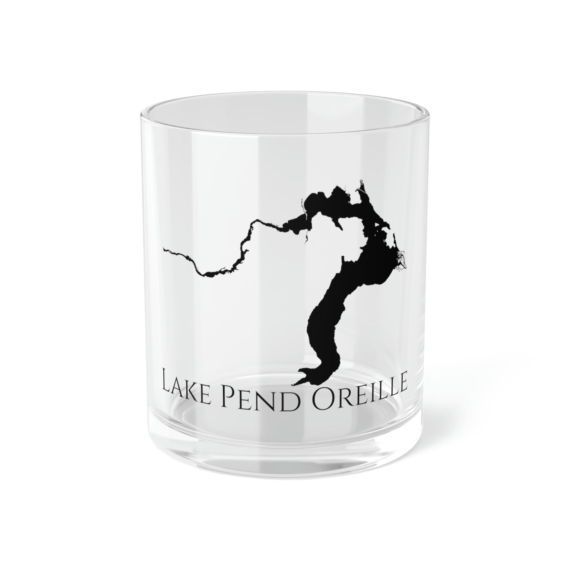 Lake Pend Oreille Bar Glass, Washington lake gift - 10oz Front View