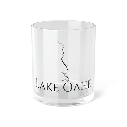 Lake Oahe Bar Glass, North Dakota lake gift - 10oz Front View