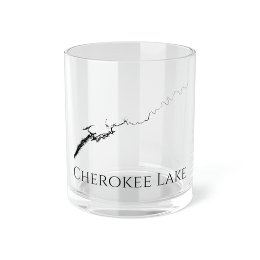 Cherokee Lake Bar Glass, Tennessee lake gift - 10oz Front View