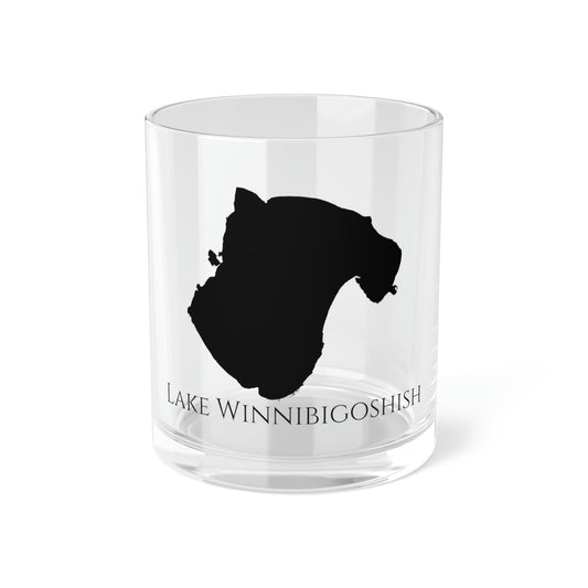 Lake Winnibigoshish Bar Glass, Minnesota lake gift - 10oz Front View