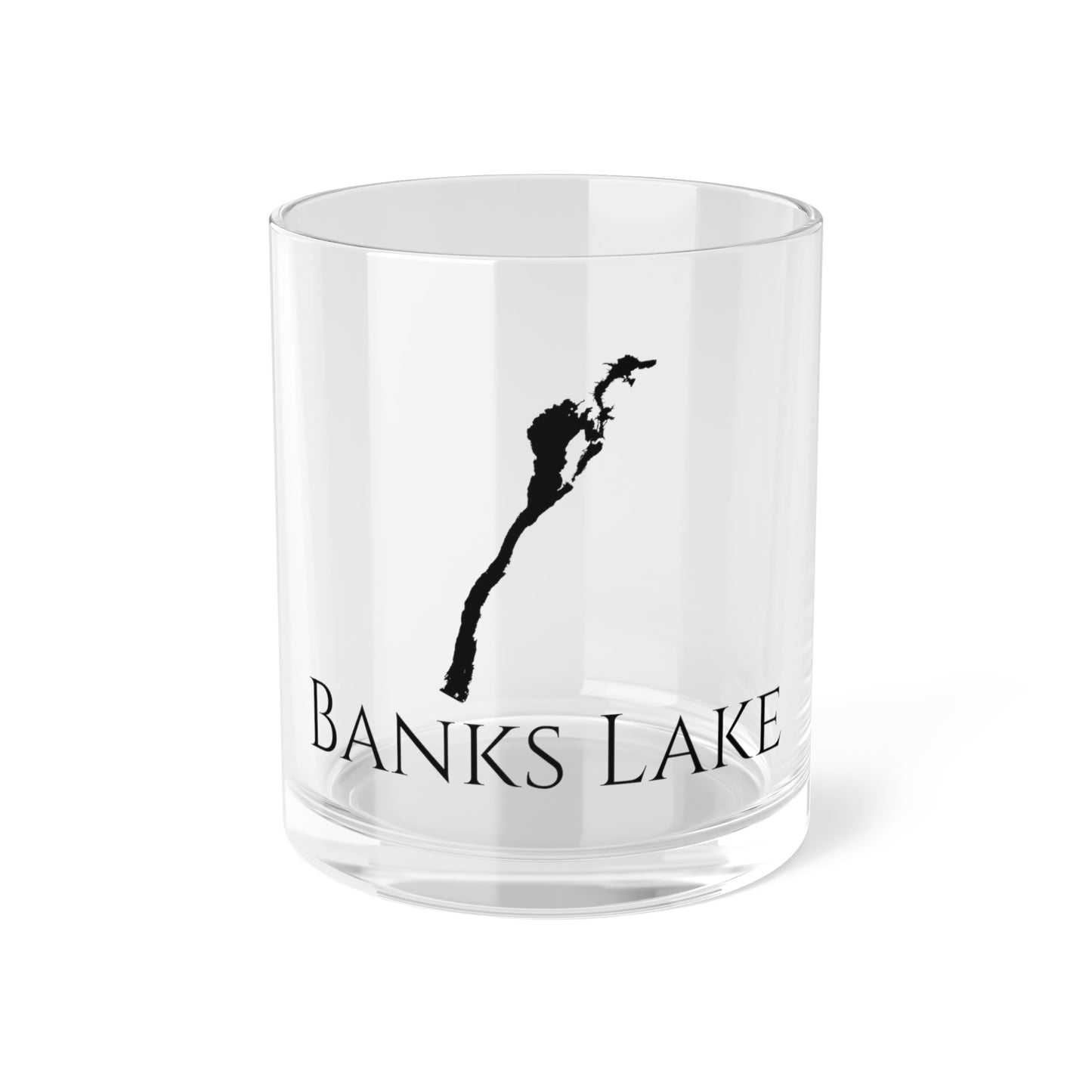 Banks Lake Bar Glass, Washington lake gift - 10oz Front View