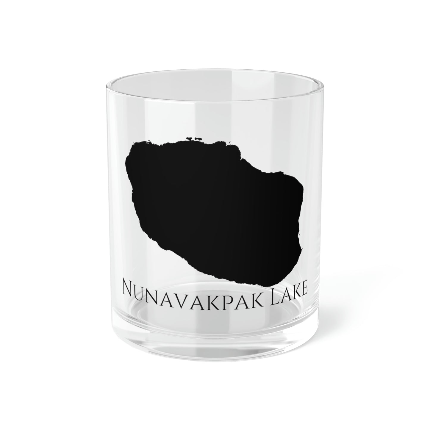 Nunavakpak Lake Bar Glass, Alaska lake gift - 10oz Front View