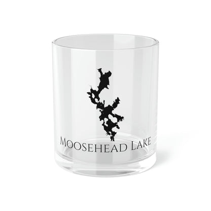 Moosehead Lake Bar Glass, Maine lake gift - 10oz Front View