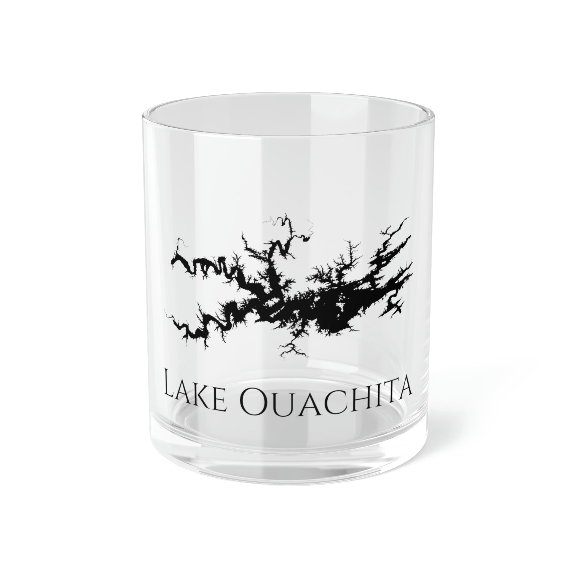 Lake Ouachita Bar Glass, Arkansas lake gift - 10oz Front View