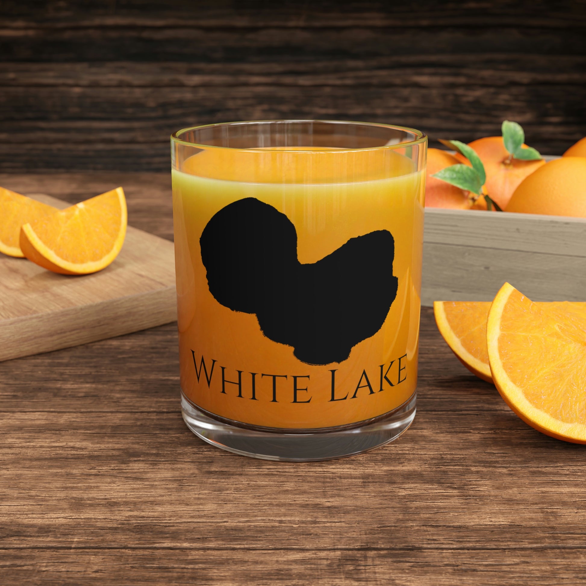 White Lake Bar Glass, Louisiana lake gift - 10oz Orange Juice View