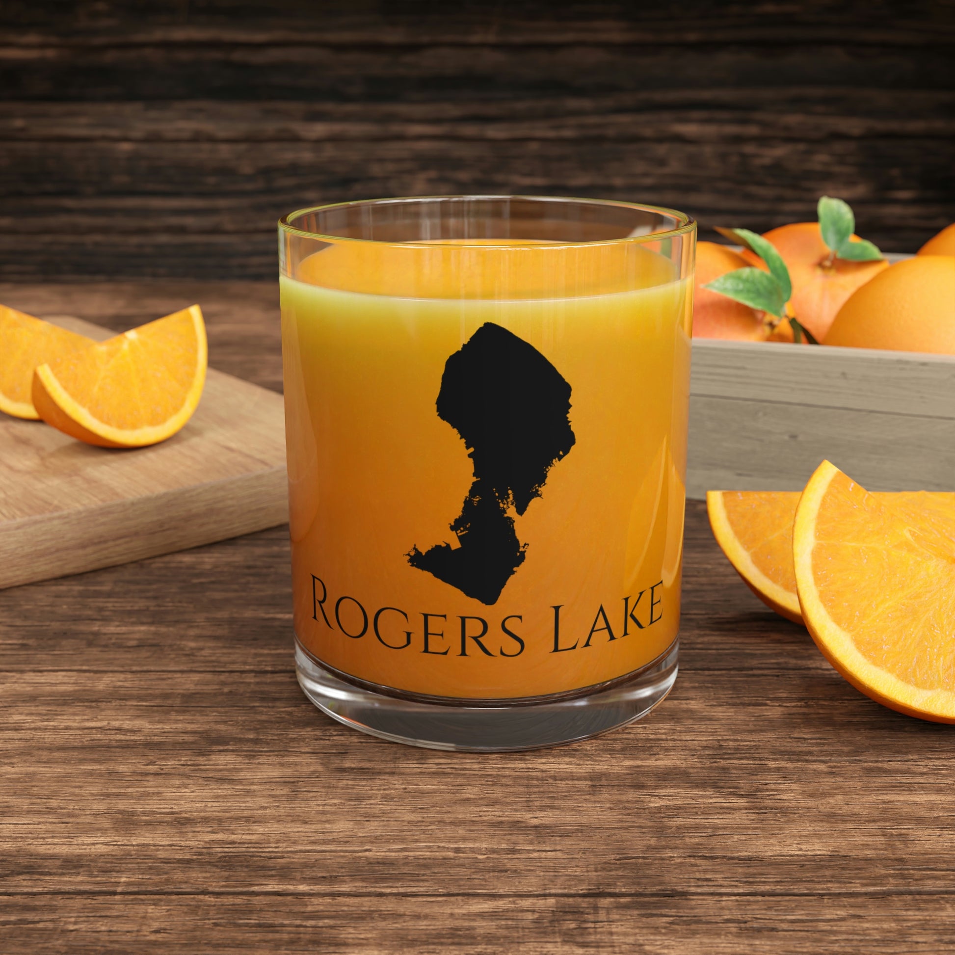 Rogers Lake Bar Glass, California lake gift - 10oz Orange Juice View