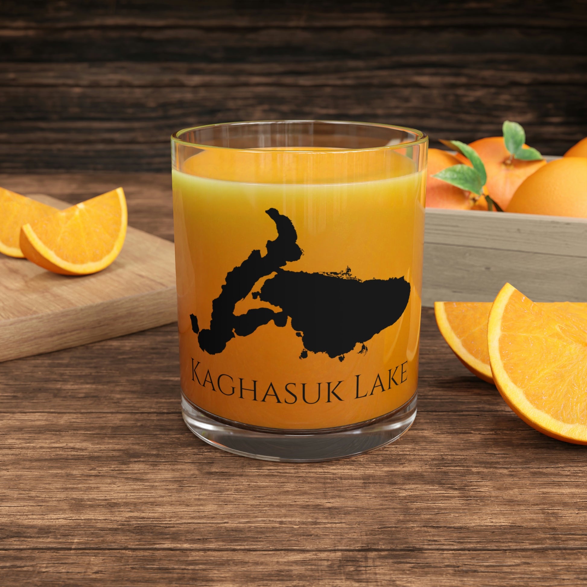 Kaghasuk Lake Bar Glass, Alaska lake gift - 10oz Orange Juice View