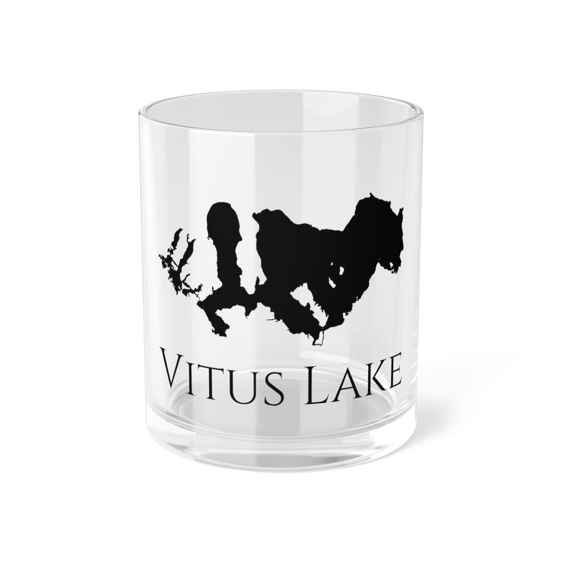 Vitus Lake Bar Glass, Alaska lake gift - 10oz Front View