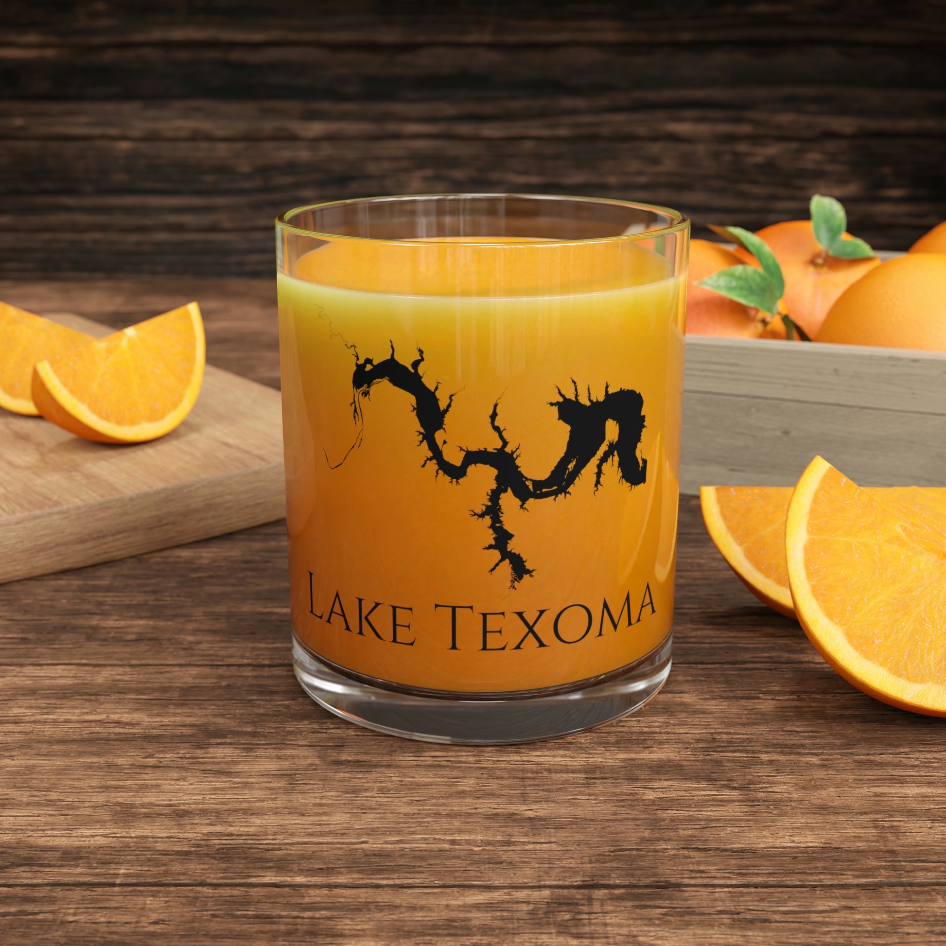 Lake Texoma Bar Glass, Texas lake gift - 10oz Orange Juice View