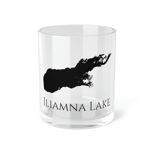 Iliamna Lake Bar Glass, Alaska lake gift - 10oz Front View