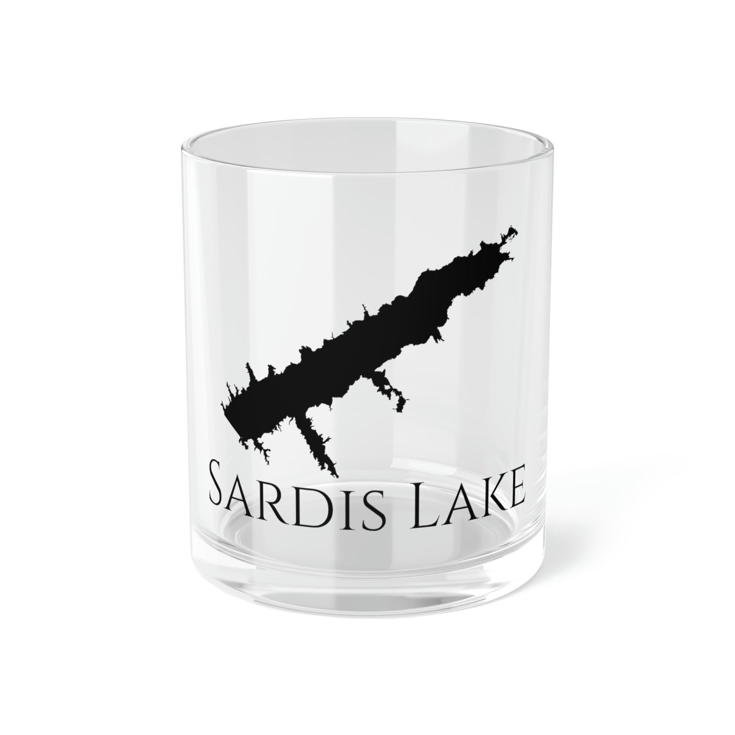 Sardis Lake Bar Glass, Mississippi lake gift - 10oz Front View