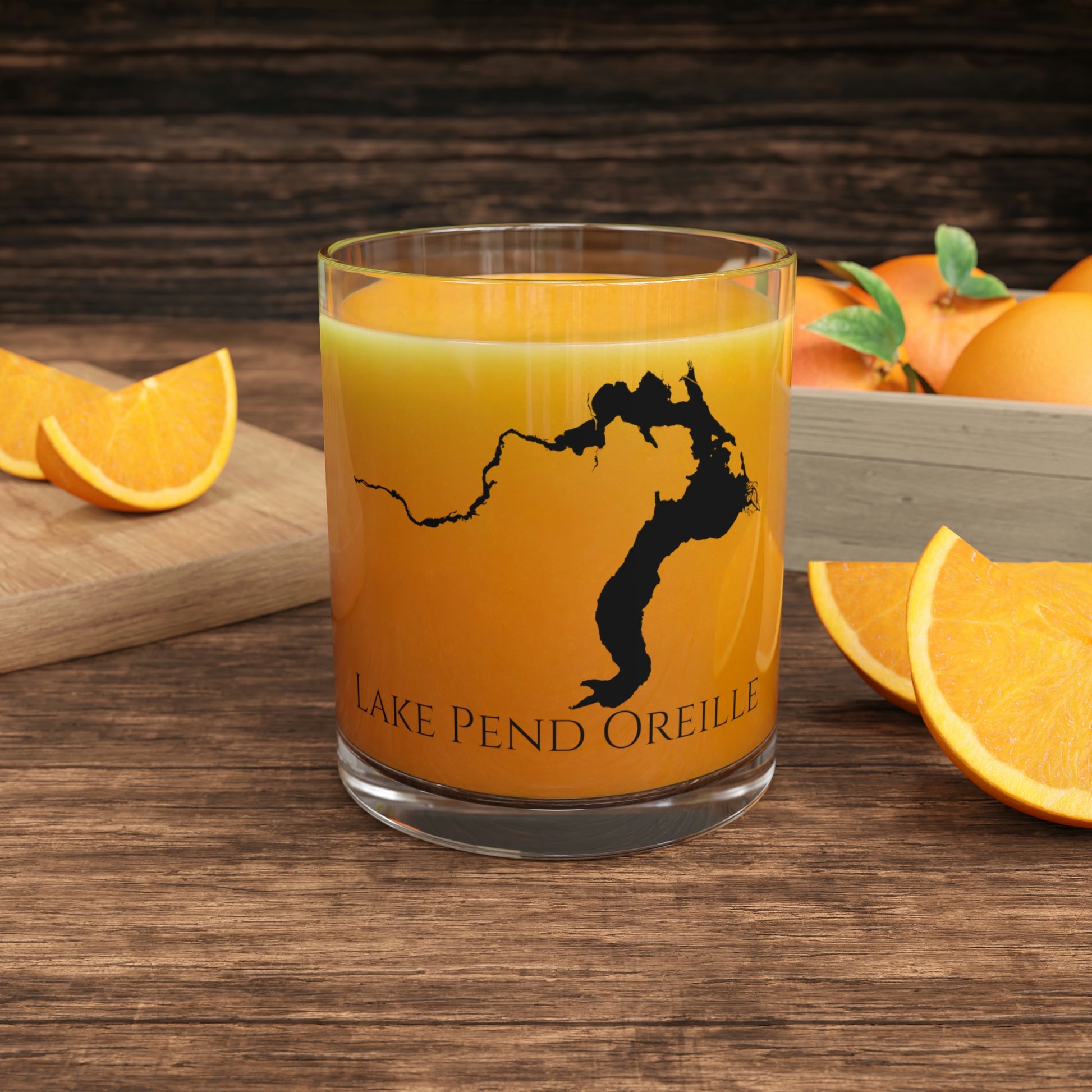 Lake Pend Oreille Bar Glass, Washington lake gift - 10oz Orange Juice View