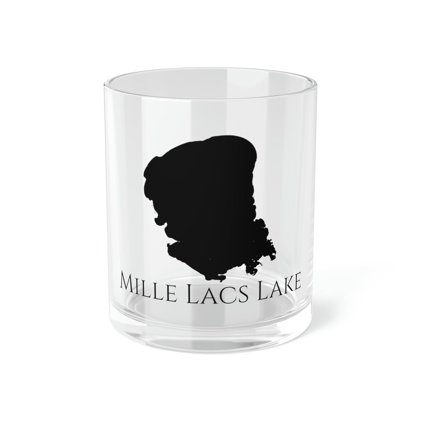 Mille Lacs Lake Bar Glass, Minnesota lake gift - 10oz Front View