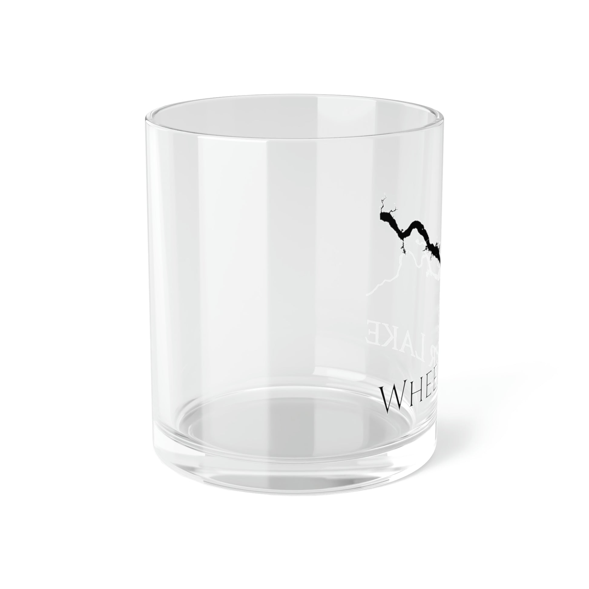 Wheeler Lake Bar Glass, Mississippi lake gift - 10oz Left Side View