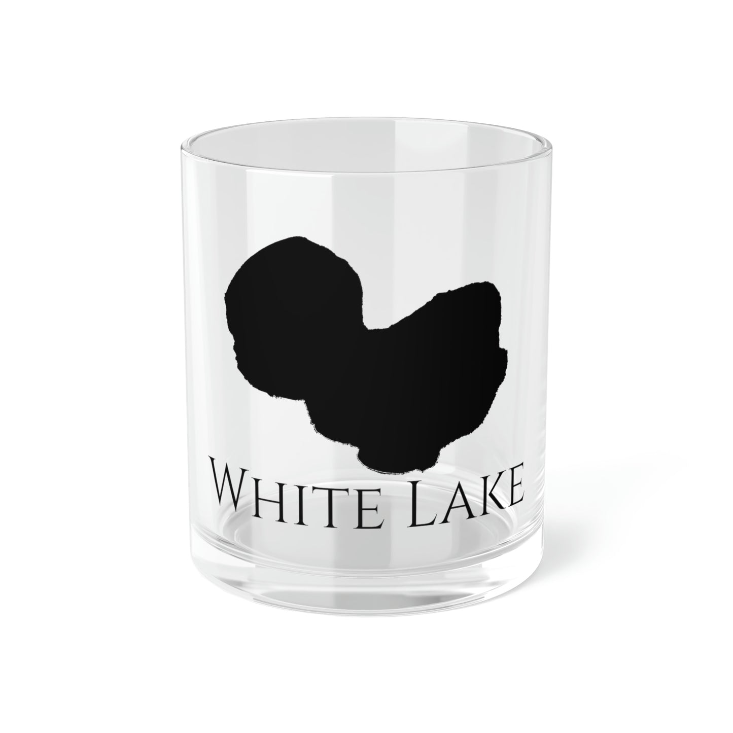 White Lake Bar Glass, Louisiana lake gift - 10oz Front View