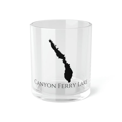 Canyon Ferry Lake Bar Glass, Montana lake gift - 10oz Front View