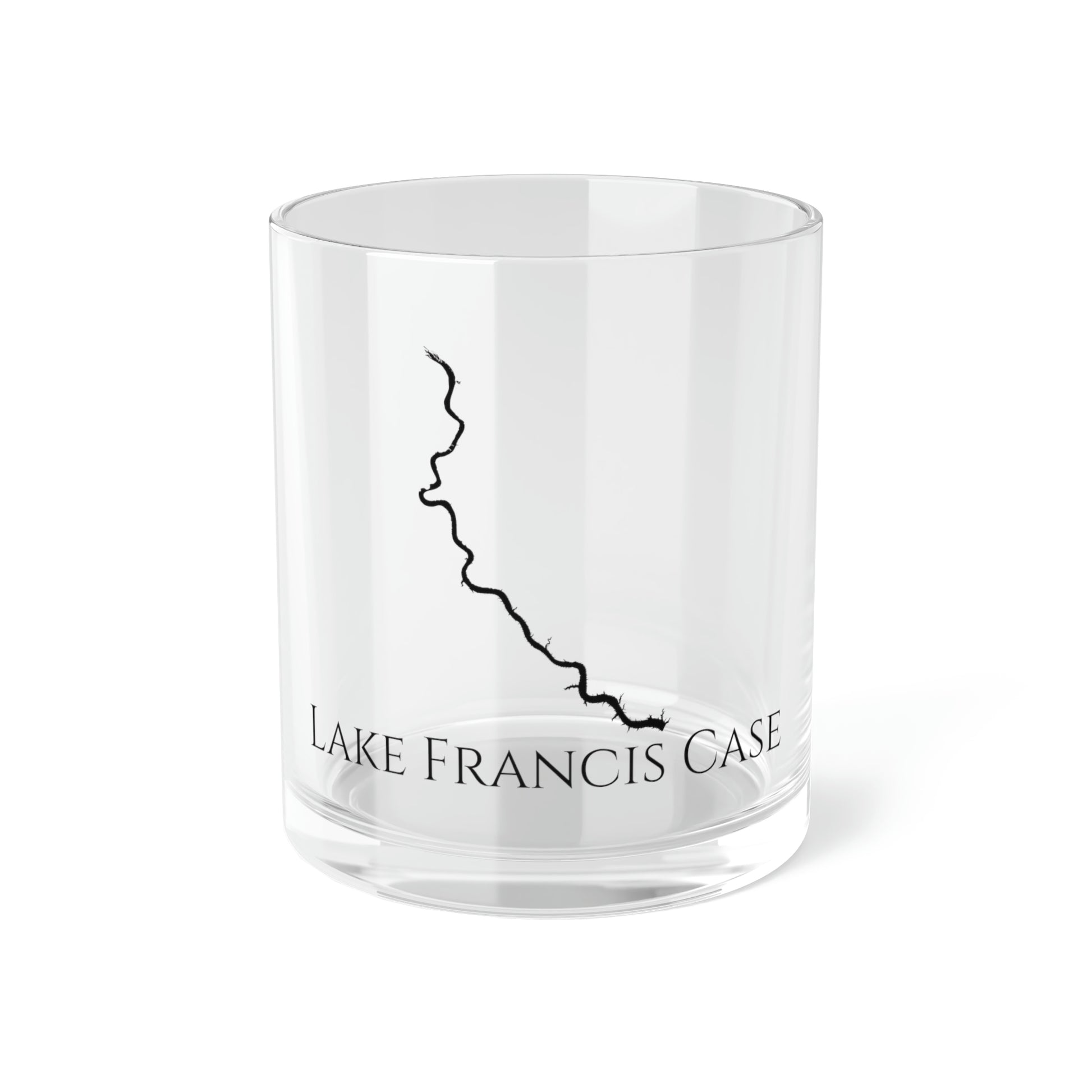 Lake Francis Case Bar Glass, South Dakota lake gift - 10oz Front View