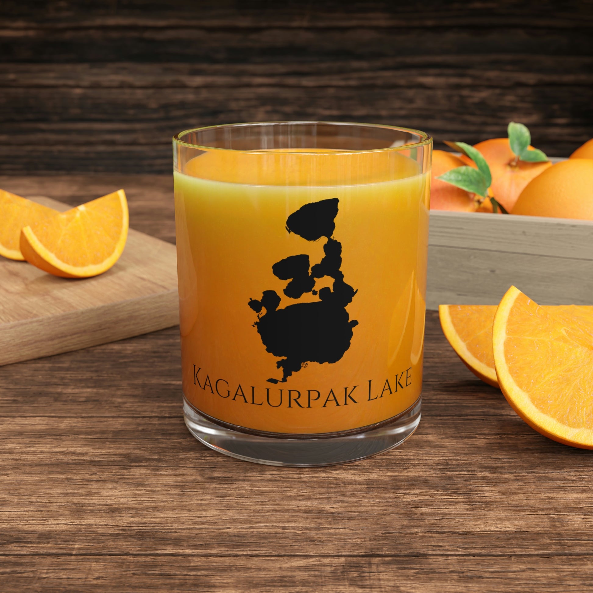 Kagalurpak Lake Bar Glass, Alaska lake gift - 10oz Orange Juice View