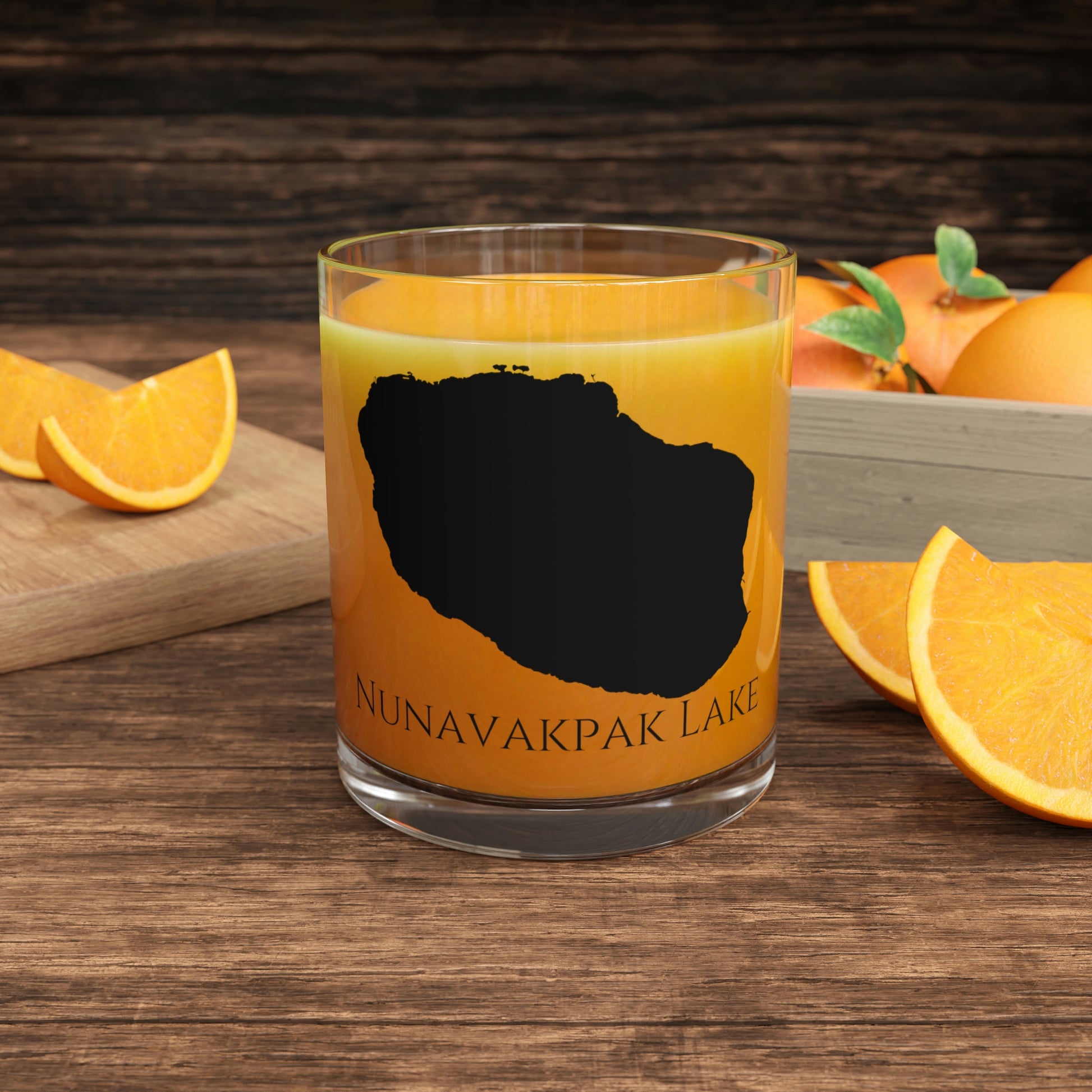 Nunavakpak Lake Bar Glass, Alaska lake gift - 10oz Orange Juice View